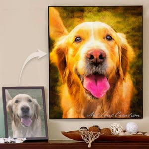Etsy personalized dog photo portrait